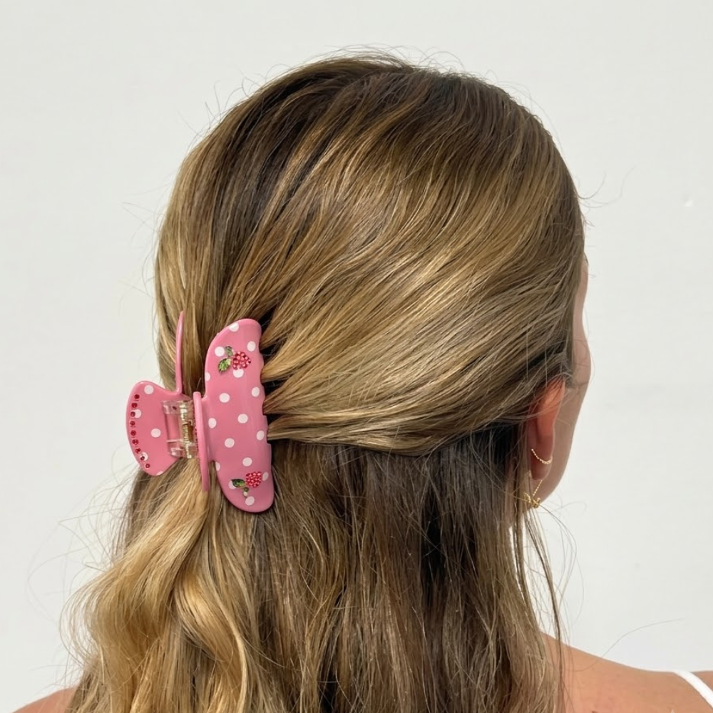 EMI JAY Sweetheart Clip in Lychee Berry Dot - Крабик для волосся "Lychee Berry Dot" - фото №1 EMI JAY Sweetheart Clip in Lychee Berry Dot - Крабик для волосся "Lychee Berry Dot" - фото №1